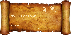 Moll Mariann névjegykártya